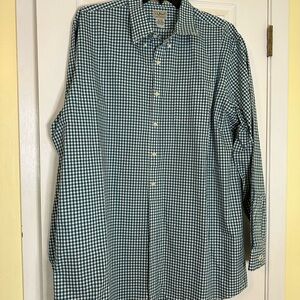 L.L. Bean Men's Blue and White Checkered Shirt